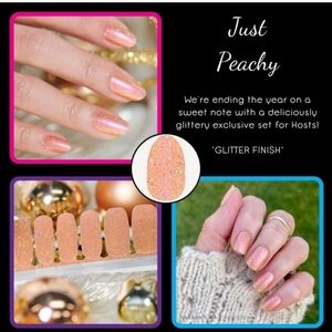 Color Street Just Peachy Glittery Peach Nail Wraps